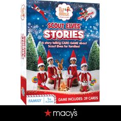 the box for scout elves'christmas card game