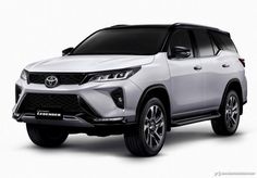 the new toyota fortune suv is shown in white