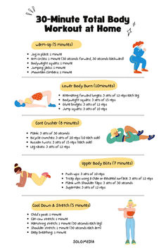 a poster with instructions on how to do the same workout as an adult and child