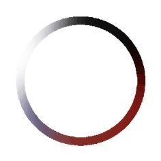 a circle that has been colored red and black