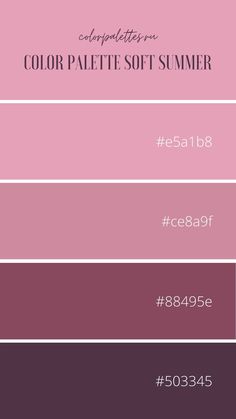 the color palette is shown in shades of pink and purple