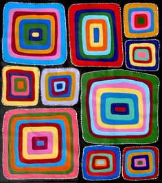 an image of colorful squares on black background