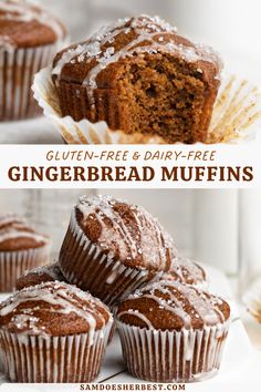 gluten free and dairy - free gingerbread muffins