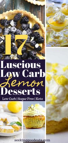 various lemon desserts with the title overlay