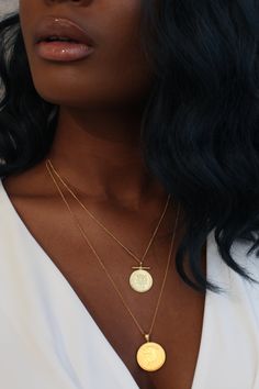 THE DOUBLE Up Coin Necklace Stack II is your go to basic Stack. Do you have two coins you love and can't pick between the pair, or want to get one for you and a friend...look no further. Contact us for different chain lengths and coins. THE DOUBLE Up Coin Necklace Stack II includes:1 x Small Bar Coin on an 18" delicate chain1 x Medium Coin on a 22" standard chainMetal Info & CareAvailable in: Sterling Silver, 18K Gold Vermeil (18K Gold over Sterling Silver).Made with fair trade African gold and Namibian Flag, African Empires, Fish Eagle, African Gold, Necklace Stack, Boho Styl, Starfish Pendant, Food Security, Double Up