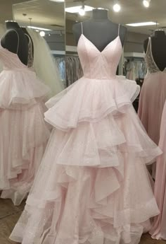 Sparkly Prom Dresses Long, Pink Formal Gown, Prom Dress Pink, High Low Prom Dress, Prom Dresses Long Pink, Fancy Frocks, A Line Prom Dress, Simple Gowns, Court Dresses