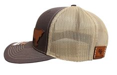 New Hasty Bake Weston Ryder brown snapback trucker hat with a leather HB cattle brand patch. The Richardson 112 one-size-fits all is quite the looker! Classic trucker cap style built with the Richardson quality and fit you've come to expect. Popular among lots of sports enthusiasts. The hat is very durable and stylish. The perfect hat to wear during any grilling season! Cattle Brands, Grilling Season, Round Leather, One Size Fits All, Trucker Cap, Trucker Hat, Hats, Red, Leather