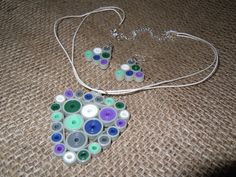 2012 sets / my own original designs - Facebook/ Zdenka Quilling Quilling Jewelry, Original Designs, Silver Necklace, Silver, Design