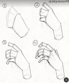 the steps to draw hands with different angles