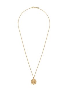 Gold-tone coin necklace from Emanuele Bicocchi featuring a cable chain, a lobster clasp closure and a coin charm. | Emanuele Bicocchi Coin Necklace Emanuele Bicocchi, Coin Necklace Gold, Gold Coin Necklace, 24kt Gold, Coin Necklace, Gold Coins, Cable Chain, Necklace Gold, Lobster Clasp