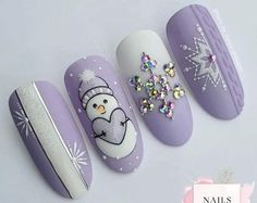 Snowman Nails, Pretty Nail Art Designs, Winter Nail Art, Pretty Nail Art