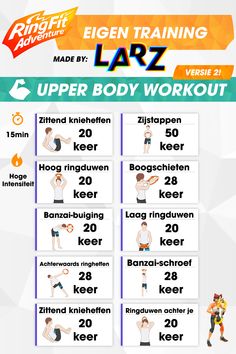 the upper body workout chart for beginners to learn how to do it in this video game