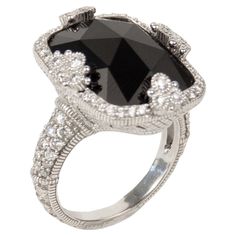 Judith Ripka 18K Yellow Gold Ring Diamonds: 0.98ctw Onyx: 8.00ctw Size: 6.75 Judith Ripka Ring, Yellow Gold Diamond Ring, Judith Ripka, 18k Yellow Gold Ring, Onyx Ring, Yellow Gold Ring, Yellow Gold Rings, White Gold Diamonds, Diamond Rings