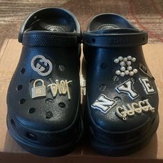 Gently Worn Black Crocs Size 8 Emo Crocs, Black Platform Crocs, Platform Crocs, Black Crocs, Women's Crocs, Black Platform, Crocs Shoes, Wearing Black, Shoes Black