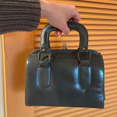 Vintage Leather Handbag- Like New. Comfortable To Hold, Cute Clasp, Perfect Blue Color Vintage Leather Handbag, Perfect Blue, Mini Bags, Leather Handbag, Vintage Leather, Mini Bag, Leather Handbags, Color Blue, Bag Lady