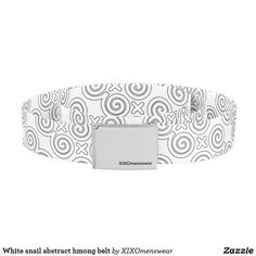 White snail abstract hmong belt White Shop