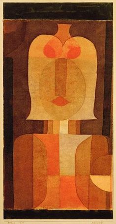 an abstract painting with brown, red and yellow colors on it's face is shown