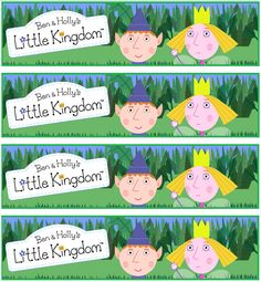 three little kingdom bookmarks with the same character in each one's head and name