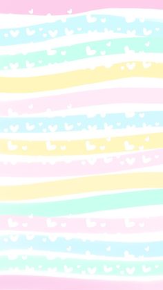 pastel stripes with hearts on them