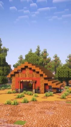 Spruce Barn Minecraft, 1.19 Minecraft Builds, Minecraft Building Ideas Vanilla, Minecraft Vanilla Ideas, Minecraft Barn Ideas Easy, Minecraft Stables Ideas, Small Barn Minecraft, Minecraft 1.19 Builds, Animal Farm Minecraft Ideas