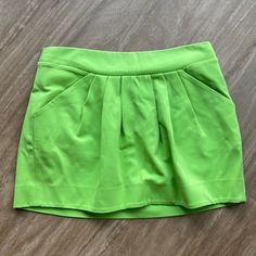 Such A Cute Skirt. Never Worn. Was A Little Too Big In The Waist For Me. Has A Side Zipper Electric Green, Green Mini Skirt, Cute Skirt, Cute Skirts, Von Furstenberg, Diane Von, Diane Von Furstenberg, Side Zipper, Mini Skirt