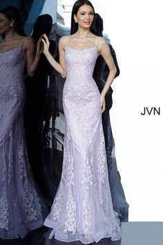 JVN02012 Lilac Spaghetti Strap Corset Back Dress Style Code: JVN02012 Available Colors: lilac, royal, wine Available Sizes: 00 - 24 Closure: Invisible Back Zipper with Hook and Eye Closure. Details: Embroidered prom dress, fitted silhouette, floor length, sleeveless bodice with spaghetti strap neckline, tie back. Gown Couture, Dorothy Dandridge, Prom Dress Inspo, Embroidered Tulle Dress, Formal Prom Dresses Long, Corset Back, Prom Dress Inspiration, Couture Candy, Pretty Prom Dresses