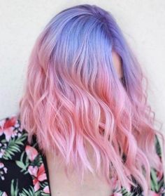 10 Beautiful & Unique Colored Hair Ideas - Society19 Pink Grey Hair, Pink And Blue Hair, California Hair, Honey Blond, Magenta Hair, Purple Ombre Hair, Pastel Ombre, Hair Color Purple