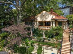 1909 Mediterranean house in Atlanta, Georgia Original Fireplace, Stunning Gardens, Mediterranean Style House, Mediterranean House, Mediterranean Style Homes, Basement Apartment, Atlanta Homes