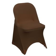 a brown plastic chair cover on a white background