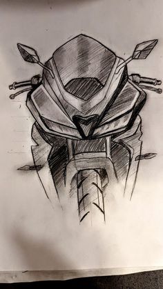 a drawing of a motorcycle with forks on it