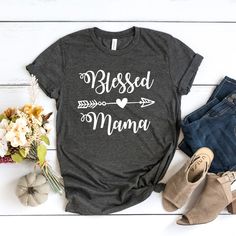 Blessed Mama Shirt, Blessed Mama, Christian T Shirts, Mama Shirt, Mom Shirt, Design Color, Halloween Shirt, Shirt Color, Shirt Design