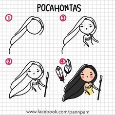 how to draw pocahontass step - by - step instructions for beginners