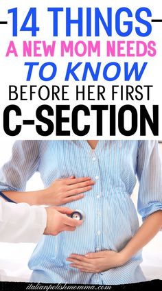 A pregnant woman at her doctor's appointment preparing for a c-section delivery. Mom Needs, Post Op, C Section