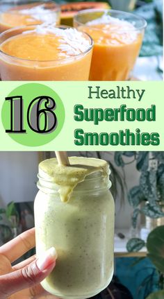 16 Healthy Superfood Smoothies to Jumpstart Your Day! - Good Food Baddie Food Baddie, Unique Smoothies, Plant Based Smoothies, Superfood Smoothies, Nutrient Dense Smoothie, Best Superfoods, Nutrient Packed Smoothies, Homemade Smoothies