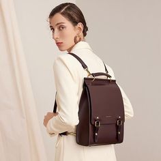 Discover the Ultimate Fusion of Style and Functionality Introducing our latest collection's star, the Vintage Leather Backpack for Women – your perfect companion for school, travel, and everyday adventures. Designed to cater to the dynamic lifestyle of modern women, this backpack is not just a bag, but a statement of elegance and practicality. Exceptional Quality and Design Crafted with meticulous attention to detail, this backpack features high-quality split cow leather combined with durable microfiber synthetic leather, offering both durability and a luxurious feel. The embossing technic adds an exquisite touch, making each backpack unique. Versatility at Its Best Whether you're a college student, a working professional, or an avid traveler, this backpack caters to all your needs. Its sp Luxury Chic Kate Spade Leather Backpack, Elegant Large Capacity Backpack For On-the-go, Large Capacity Leather Backpack For School, Large Capacity Leather Backpack For Back To School, Large Capacity Laptop Backpack For On-the-go, Trendy Satchel Backpack For Daily Use, Luxury Large Capacity Shoulder Backpack, Trendy Daily Use Satchel Backpack, Leather Backpack With Large Capacity For On-the-go