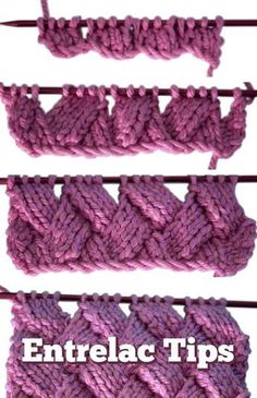 three rows of crochet stitches with the words,'enter tips '