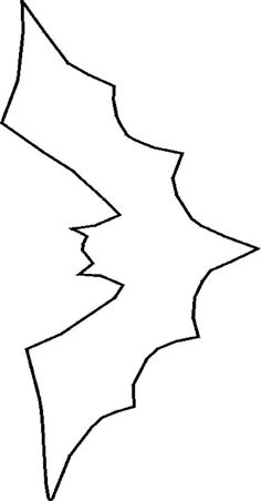 a simple bat outline for halloween coloring pages