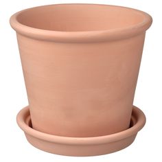 a large clay pot is shown with two smaller pots on the bottom and one larger planter in the middle