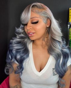 grey lace wig#wigs #wig #hair #frontal #lacefrontal #lacewigs #makeup #virginhair #wigmaker #lacewig #cosplay #hairstyles