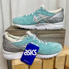 Rare Asics Gel-Lyte V Diamond Supply Co X Ronnie Fieg Sneakers Nwt But Without Box And Additional Teal Laces. Small Defect Behind Ronnie Fieg Logo On Back Of Shoe. Appears To Be Glue From Logo Being Attached. Please See Photos For Details And Email With Any Questions! Men's Size 7 Us / Euro 39. Absolutely Gorgeous Color! Blue Asics Sneakers For Light Sports, Asics Blue Sneakers For Light Sports, Asics Blue Athleisure Sneakers, Asics Blue Sneakers For Athleisure, Blue Asics Sneakers Athleisure Style, Asics Running Shoes For Spring Sports, Casual Asics Sneakers With Ortholite Insole, Spring Asics Running Shoes For Sports, Asics Running Shoes For Sports