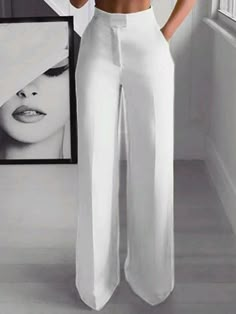 Cropped Jumpsuit, Elegante Casual, Classy Work Outfits, Casual Jumpsuit, Looks Chic, Shoulder Crop Top, Mode Inspiration, White Pants, Fashion Wear