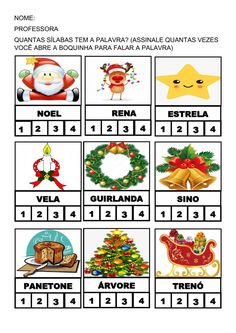 spanish christmas games with pictures and numbers