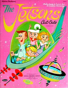 an old children's book with the title, the jetsons out - cut