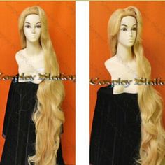 200cm Rapunzel Custom Styled Wig  Resistance High-temperature Mixed Gold Wig Rapunzel Wig, Gold Wigs, Blond Wig, Rapunzel Cosplay, Huge Hair, Style Wig, Cheap Wigs, High Quality Wigs, Golden Blonde