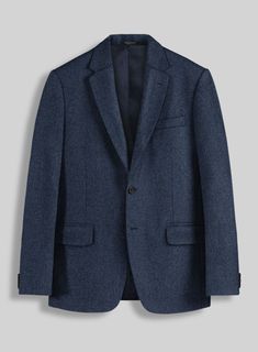 Everyone needs classic tweed in their tailoring repertoire and the stunning Empire Blue jacket is a perfect choice. Crafted from wool, the relaxed structure of the jacket will make it an all-time favorite piece. Complete your outfit with a matching waistcoat and trousers, a white shirt and oxford shoes. 
 
Look Includes   Empire Blue Tweed Fabric  Two Button Jacket Style  Notch Lapel  Horn Royal Black Buttons  Single Vent  Three Cuff Buttons   Click 'Customize Now' to modify the look if needed. 
 
Lining: Viscose; Dry Clean. Blue Tweed Jacket, Tweed Suit, Blue Tweed, Tweed Suits, Button Jacket, Tweed Fabric, Blue Suit, Jacket Buttons, Blue Jacket