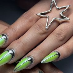 Green Neon Nails, Neon Nail Art, Neon Green Nails, Tier 1, Green Neon, Manicure Nails, Neon Nails, June 22, Gel Manicure