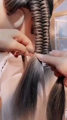 Easy Hairstyles For Thick Hair, Beautiful Braided Hair, Hair Braid Videos, Peinados Fáciles Para Cabello Corto, Amazing Hair, Hairdo For Long Hair, Short Hair Styles Easy