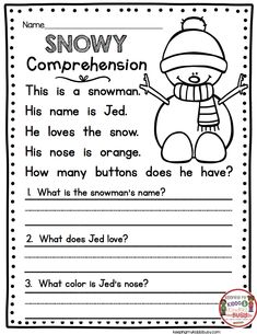 a snowman worksheet for kids to help them learn how to read the words