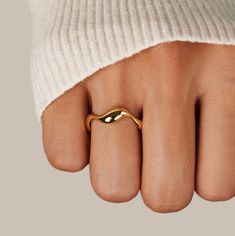 Gift Wavy Stackable Rings, Minimalist Stackable Wavy Rings, Gift Stackable Wavy Rings, Adjustable Wavy Promise Rings, Minimalist Wavy Rings As Gifts, Minimalist Wavy Rings As A Gift, Minimalist Wavy Rings For Gift, Gold Wave Ring, The Choice Is Yours