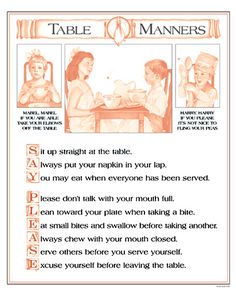 a poster with instructions on how to use the table